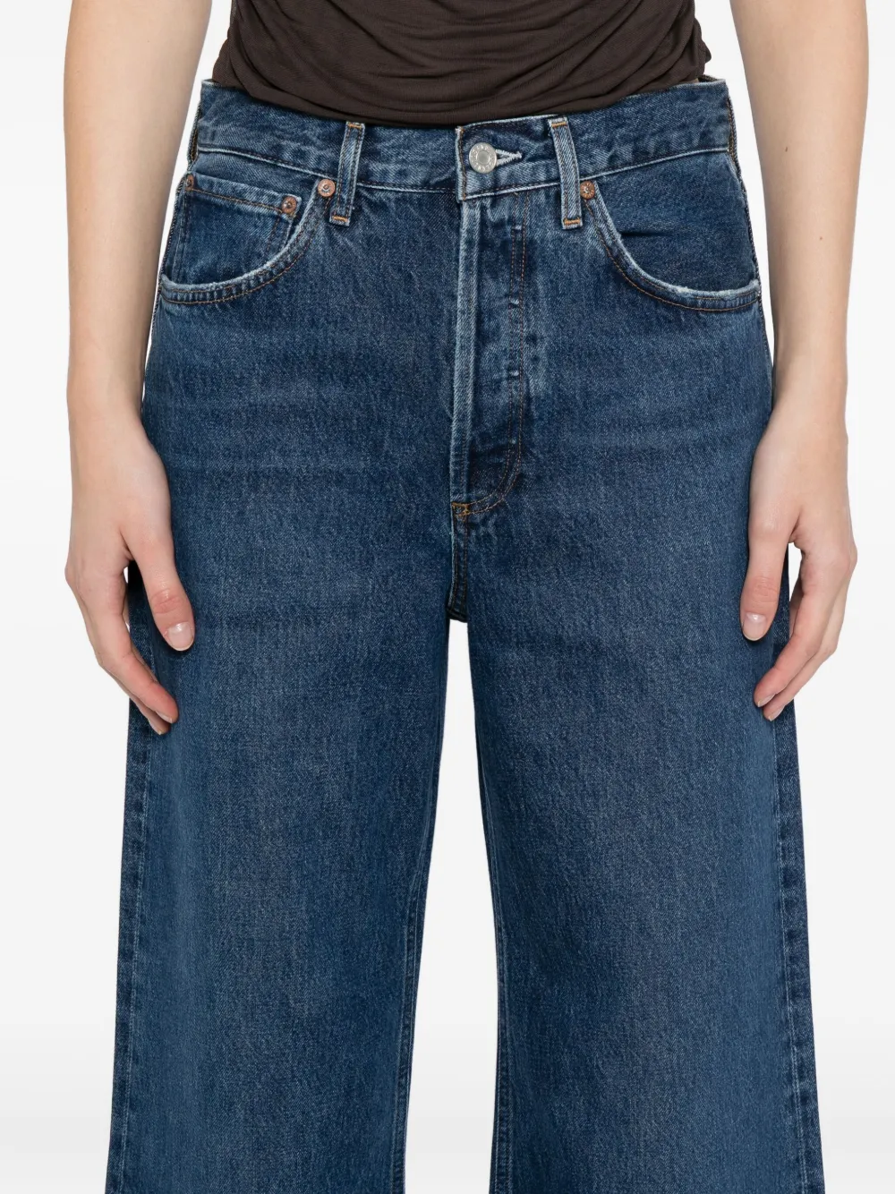 Agolde Jeans With Belt Loops In Blue