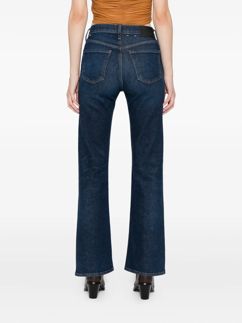 Citizen Of Humanity Vidia Mid-rise Boot Cut Jeans In Blue