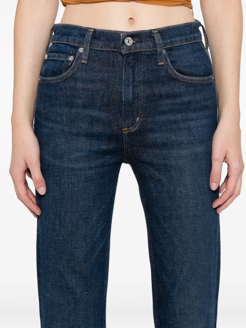 Citizen Of Humanity Vidia Mid-rise Boot Cut Jeans In Blue