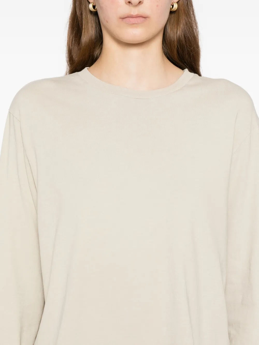 AGOLDE Katoenen T-shirt Beige