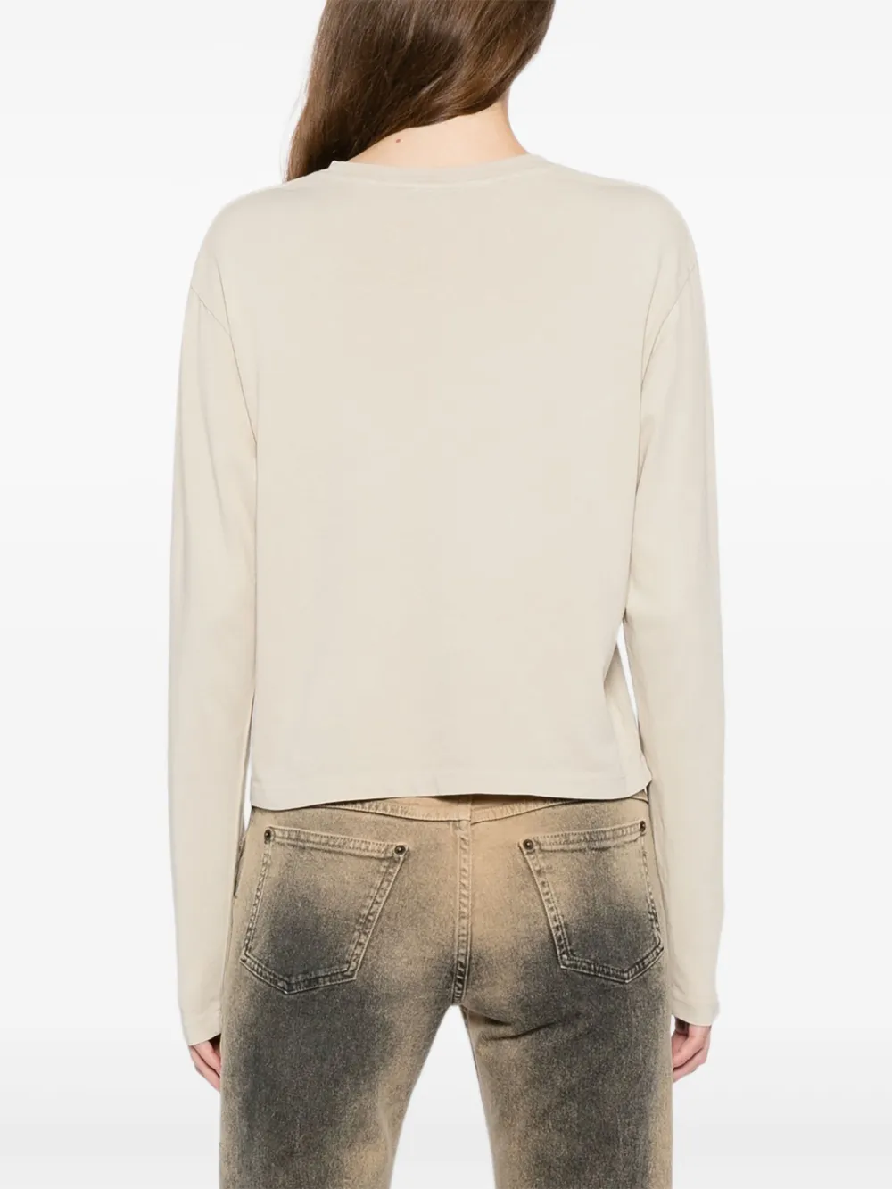 AGOLDE Katoenen T-shirt Beige