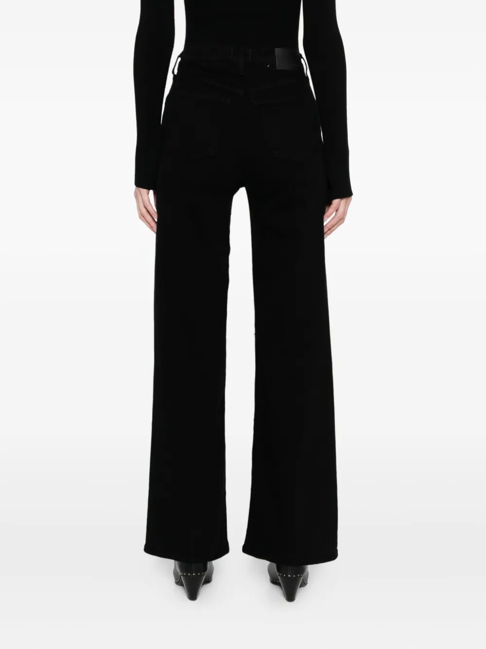 Citizen Of Humanity Lyra Long Wide Leg Jeans In Black