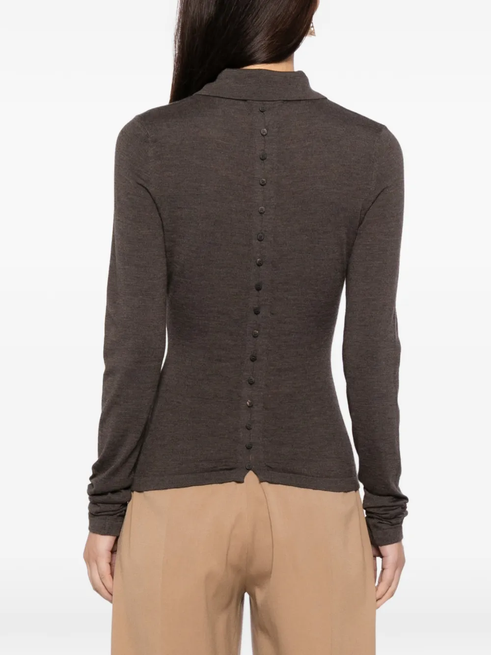 Jacquemus Poloshirt met lange mouwen Bruin