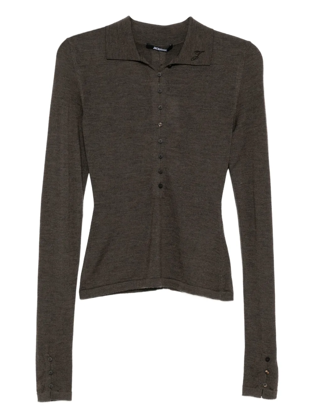 Jacquemus Poloshirt met lange mouwen Bruin