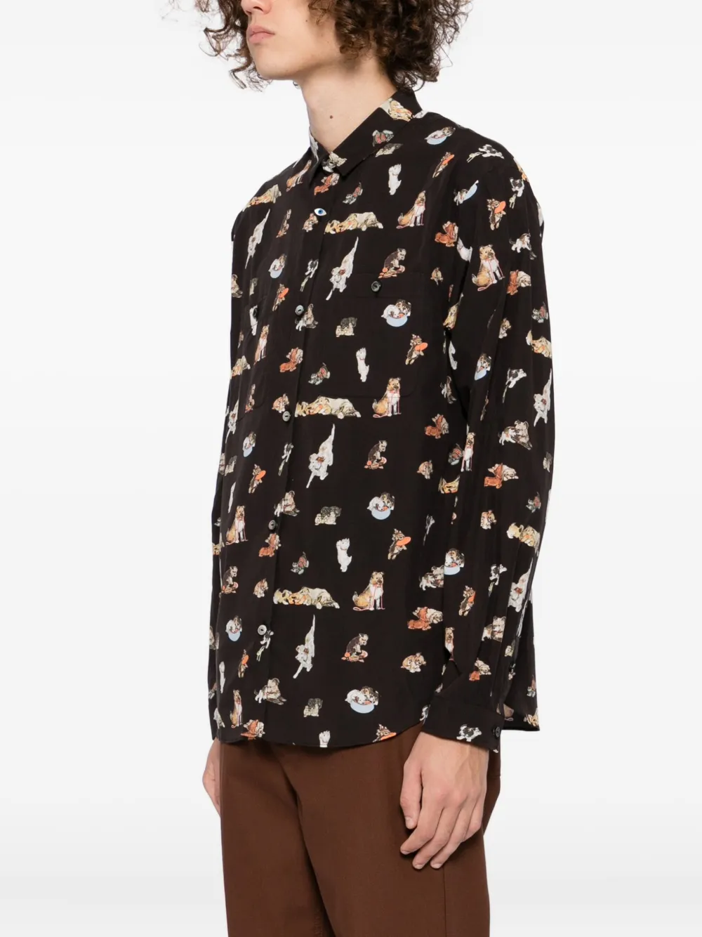 Undercover Graphic-print Shirt In Black