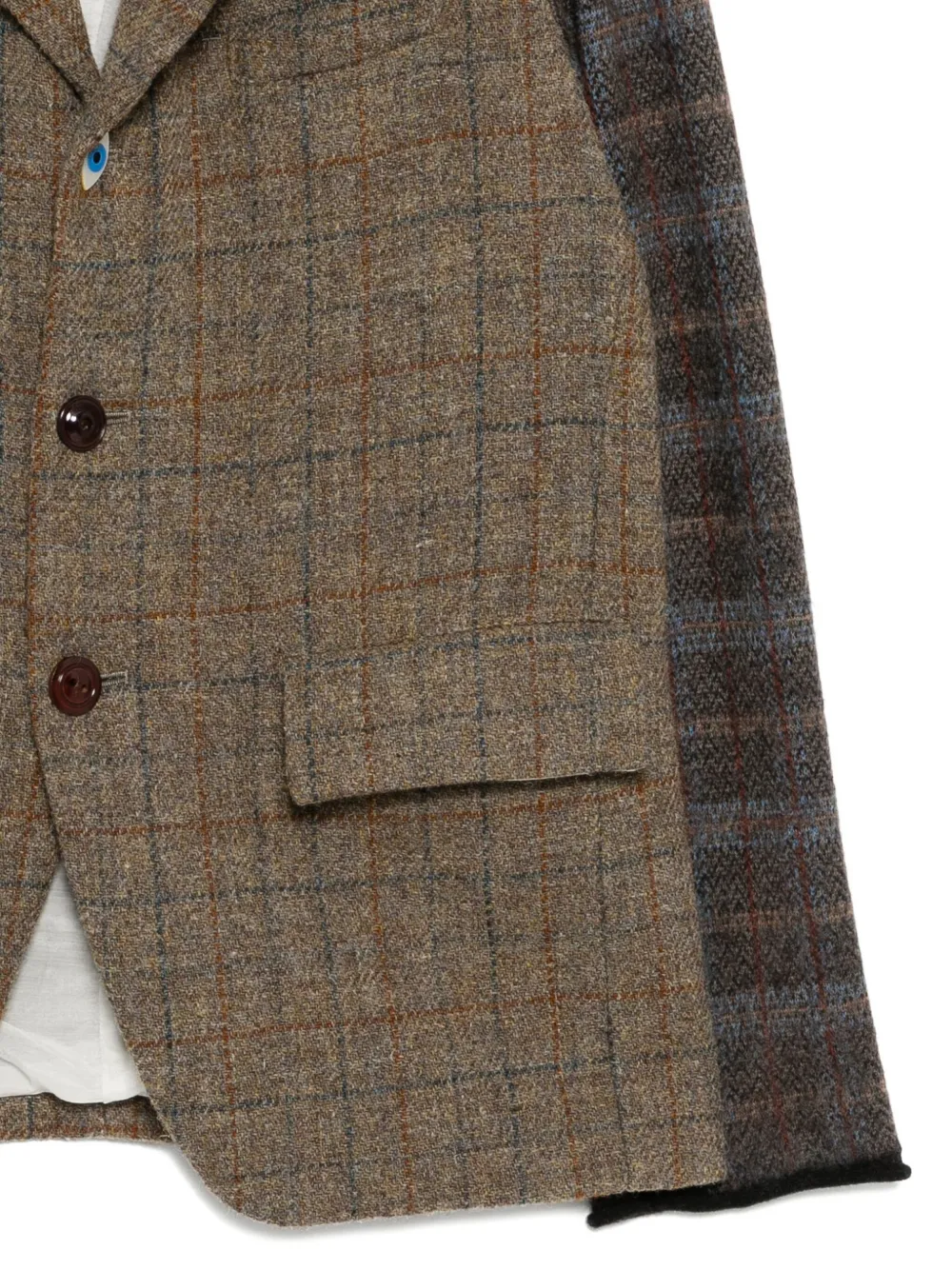 Undercover Geruite blazer Beige