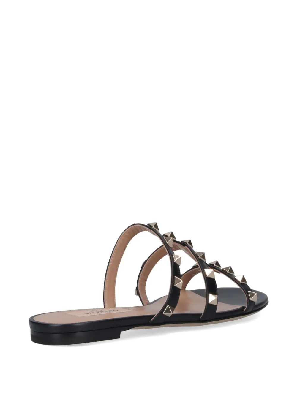 Valentino Garavani Rockstud sandalen met drie bandjes Zwart