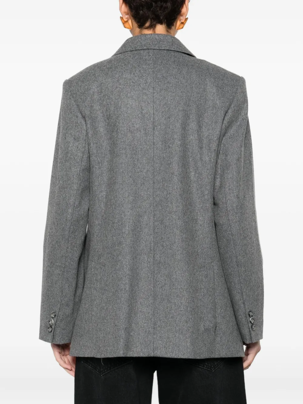 Apc Double-breasted Blazer In Gray