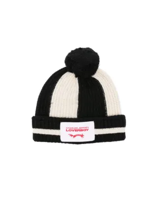 Charles Jeffrey Loverboy Striped Beanie | Black | FARFETCH