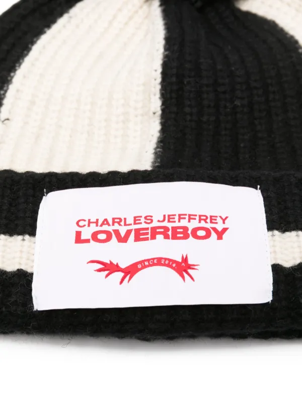 Charles Jeffrey Loverboy Striped Beanie | Black | FARFETCH ZA