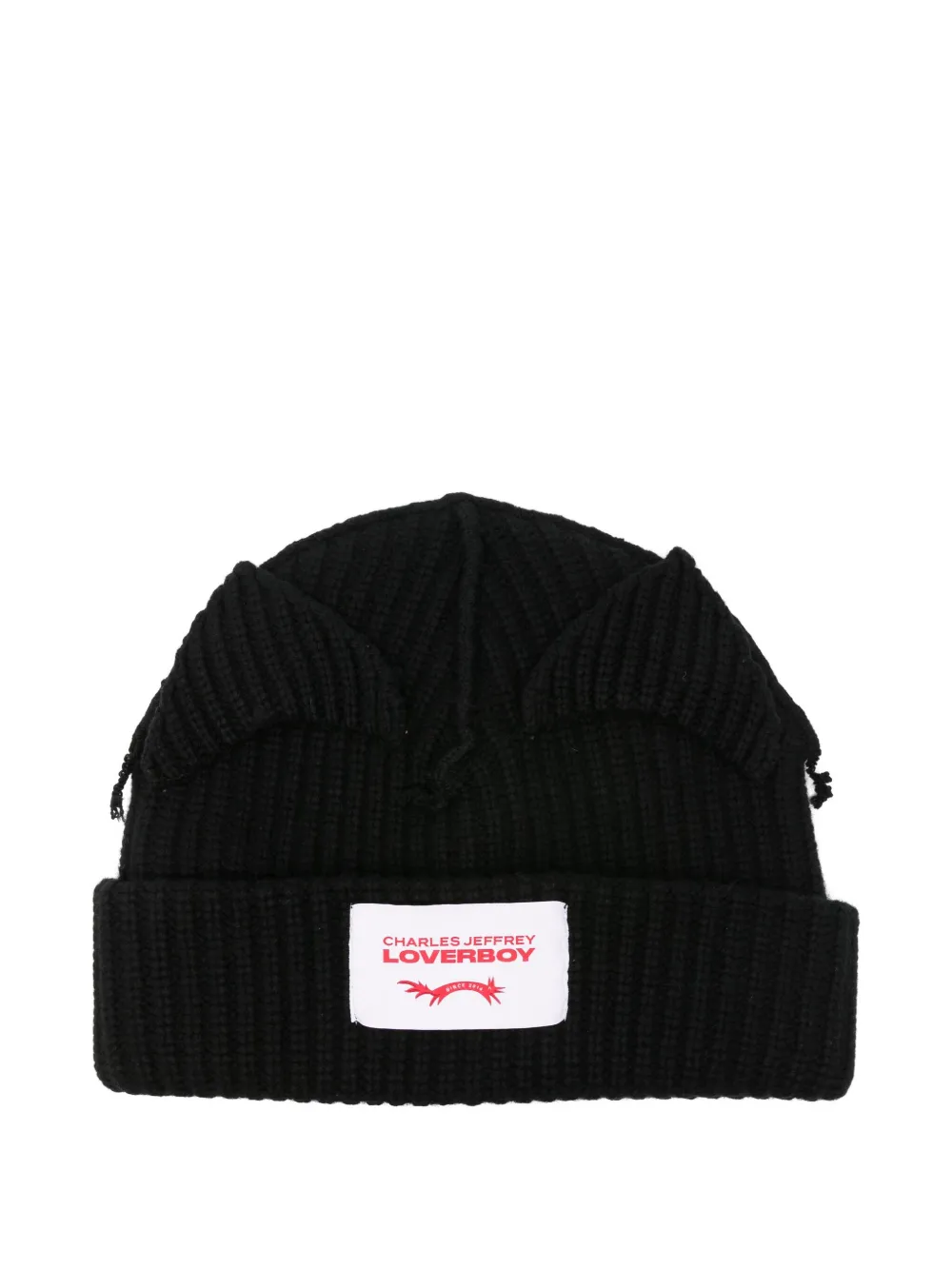 Charles Jeffrey Loverboy Ribbed-knit Beanie In Black