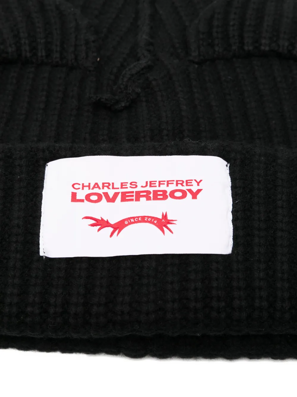 Charles Jeffrey Loverboy Ribbed-knit Beanie In Black