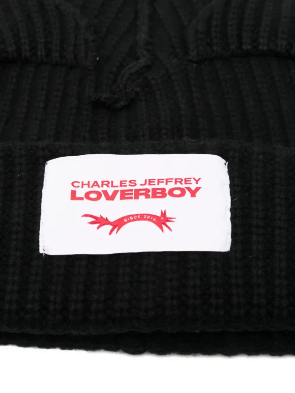 Charles Jeffrey Loverboy ribbed-knit Beanie | Black | FARFETCH RO