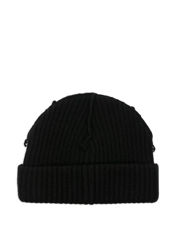 Charles Jeffrey Loverboy ribbed-knit Beanie | Black | FARFETCH CA