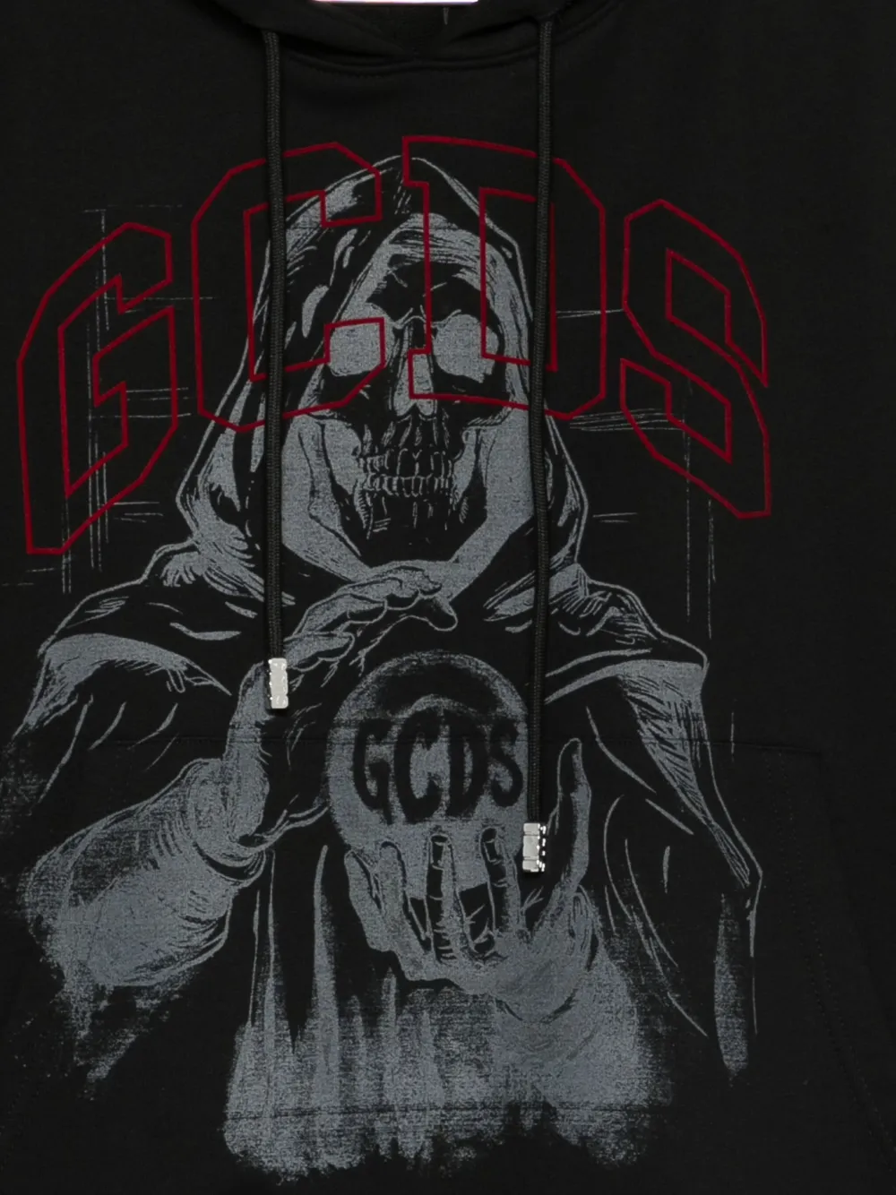 GCDS Hoodie met print Zwart
