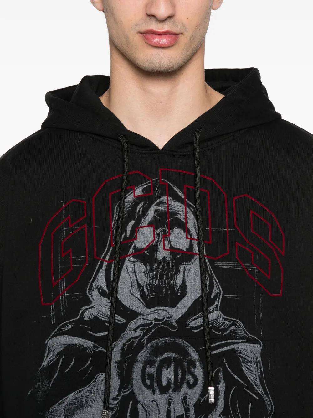 GCDS Hoodie met print Zwart