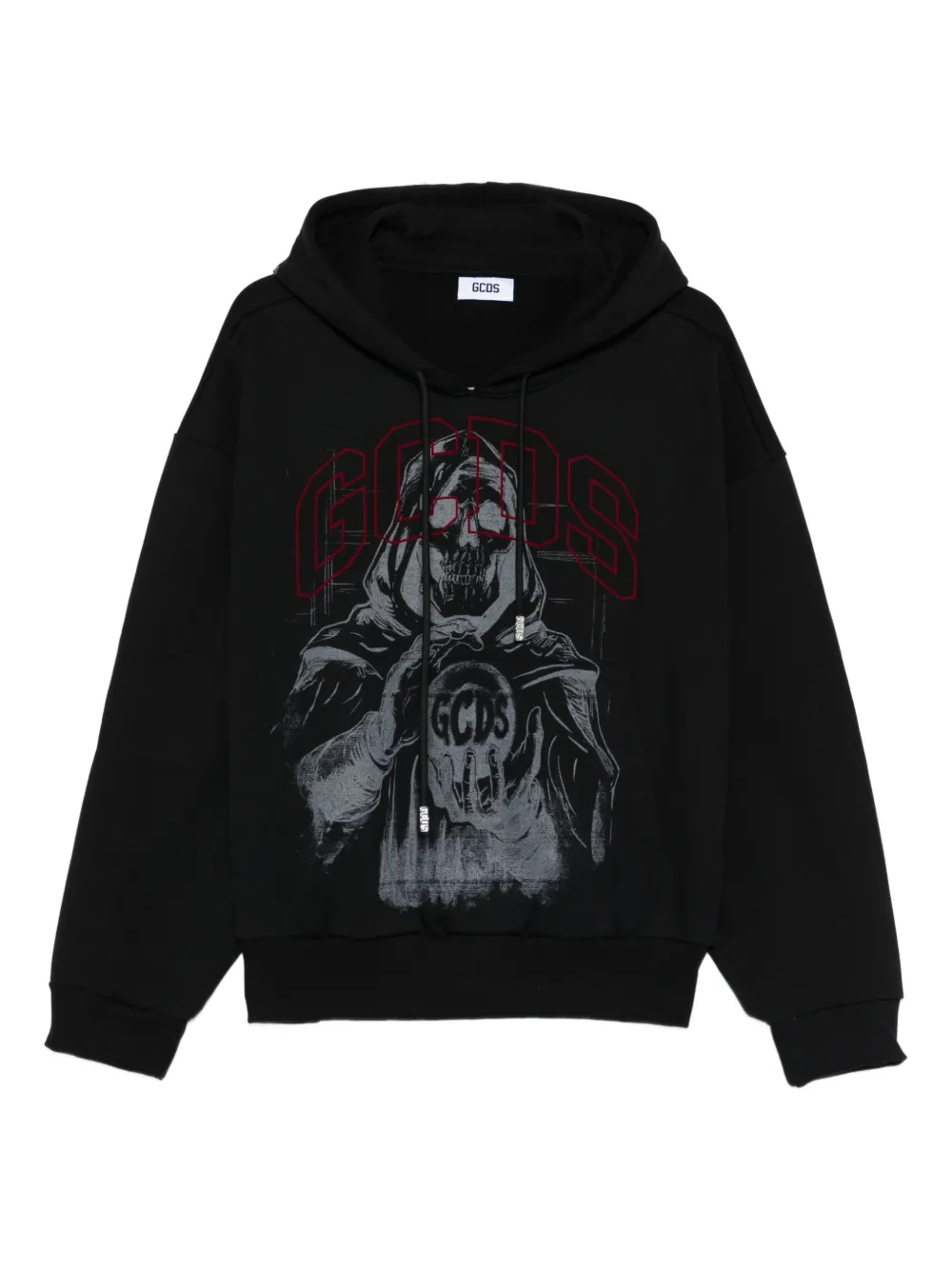 GCDS gothic-print hoodie | Black | Image 1