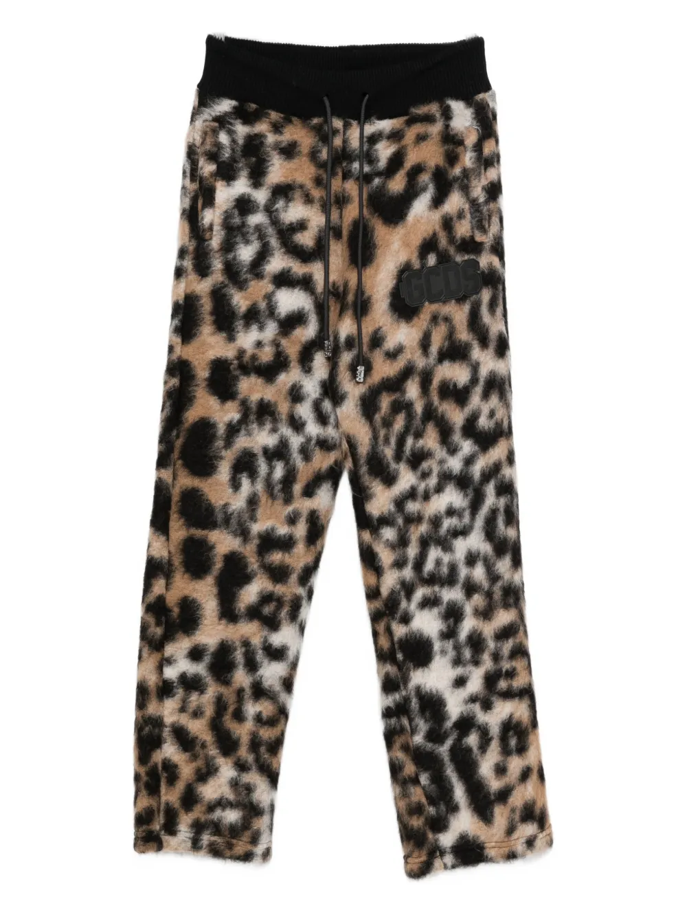 GCDS leopard-print drawstring-waist pants - ブラウン GCDS leopard-print drawstring-waist pants - ブラウン