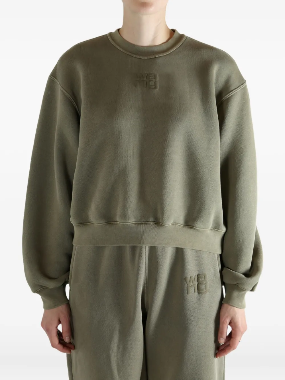 Alexander Wang Embossed Sweatshirt In Green