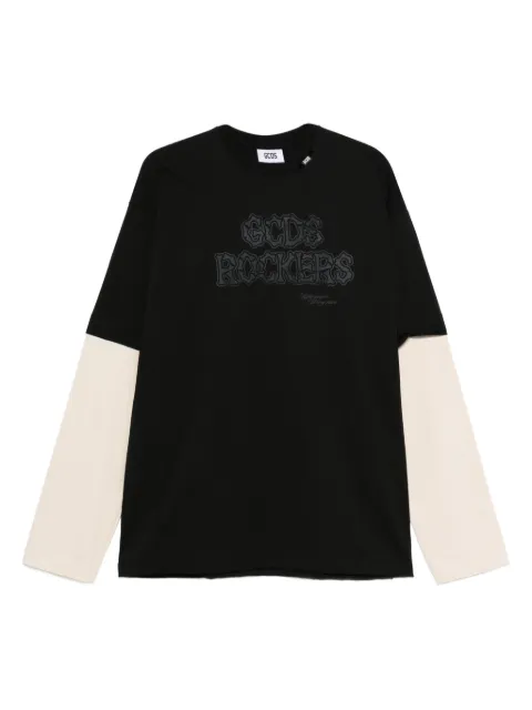 GCDS long-sleeve logo-print t-shirt