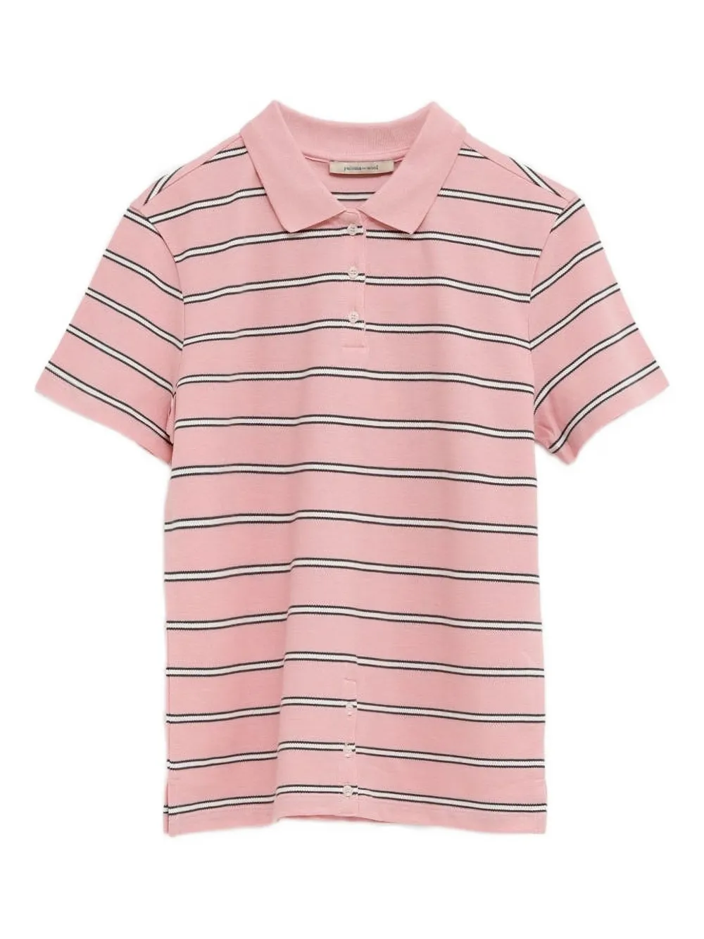 Paloma Wool Striped Button-down Polo Shirt In Pink