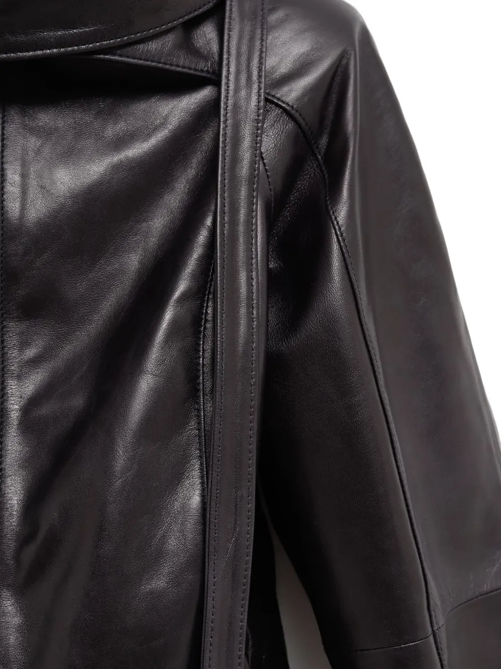 Paloma Wool Plomy Zip-up Leather Jacket In Black