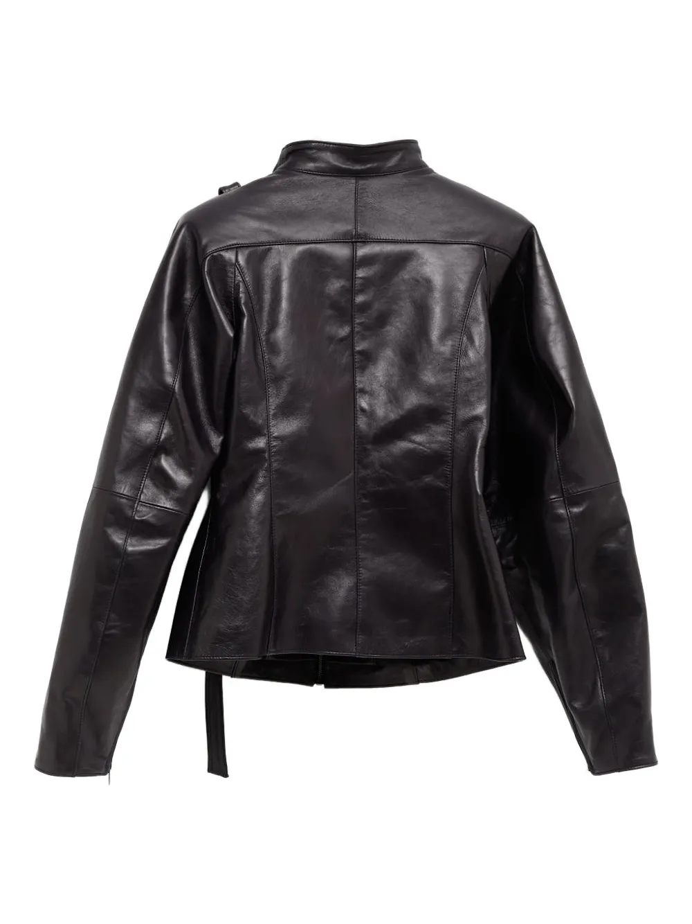 Paloma Wool Plomy Zip-up Leather Jacket In Black
