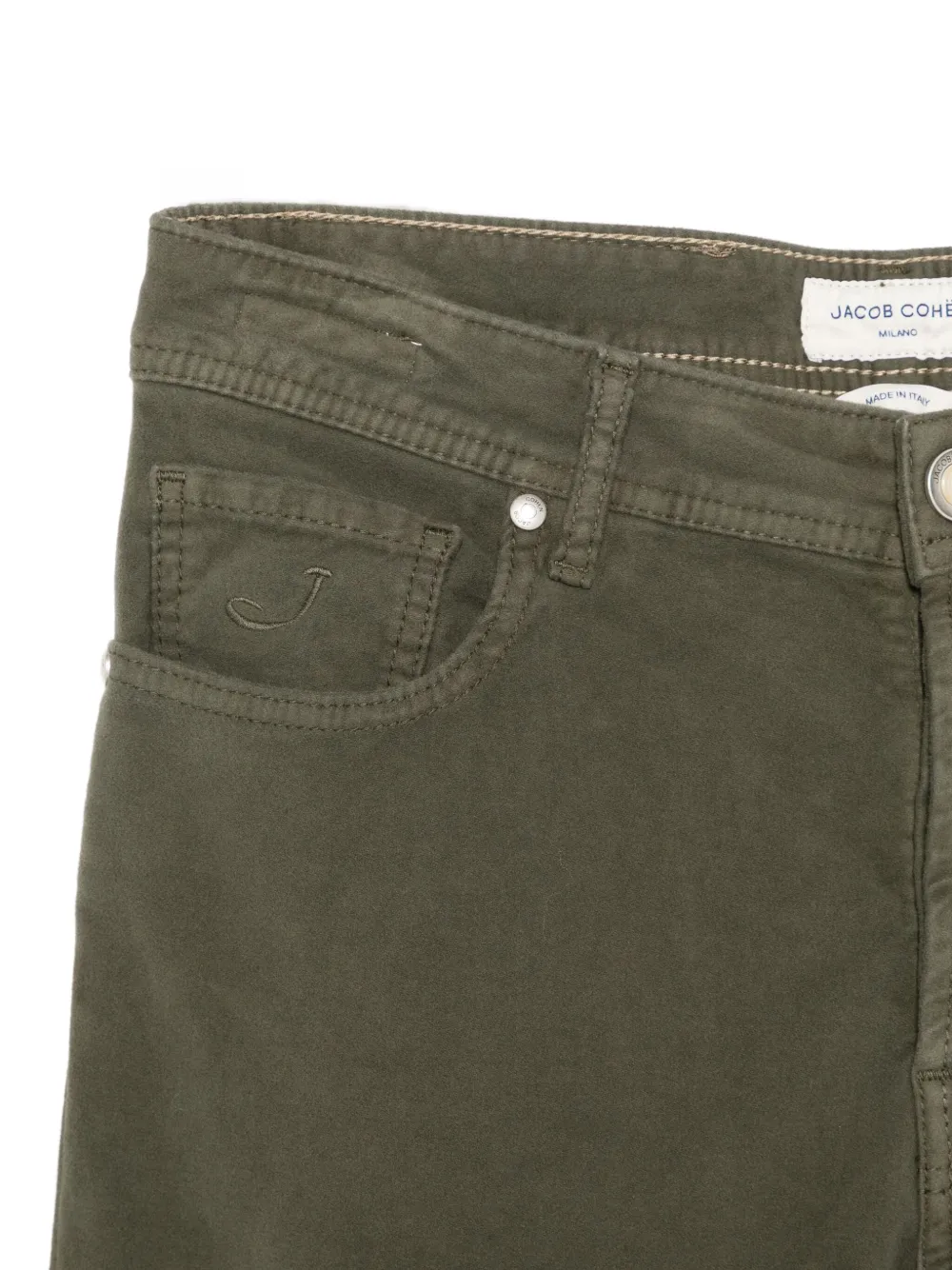 Jacob Cohën Slim-fit broek Groen