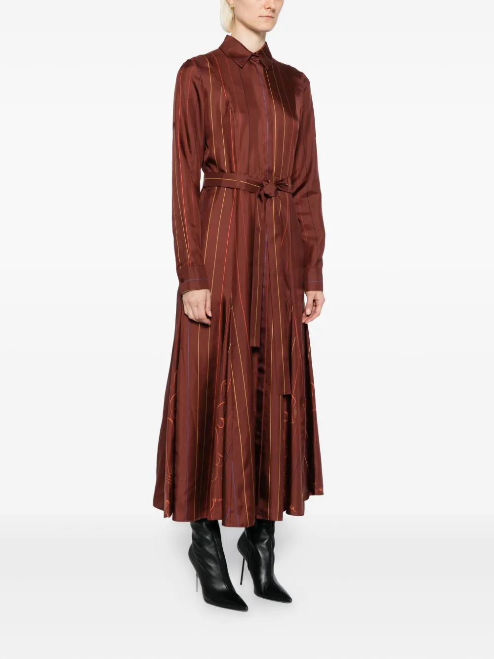 Gabriela Hearst Galway jurk Bruin