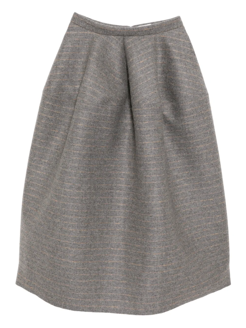 Erdem Striped Skirt In Gray