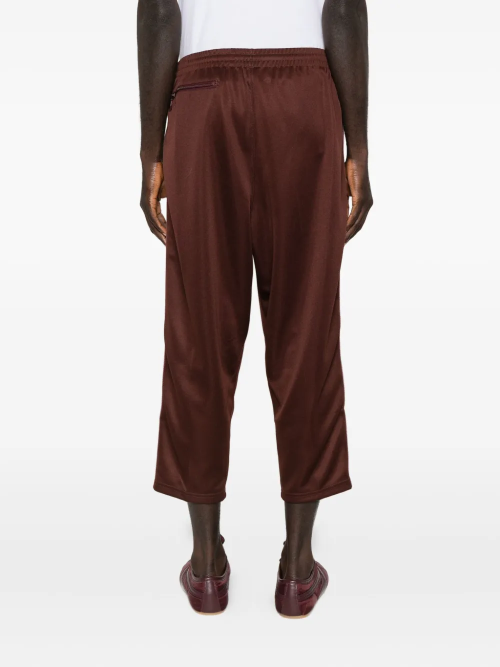 Needles Side-stripe Logo-detail Pants In Brown
