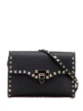 Valentino Garavani Pre-Owned 2000-2017 Medium Pebbled Calfskin Rockstud Flip Lock crossbody bag - Black