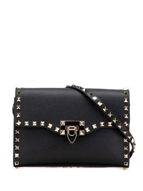 Valentino Garavani Pre-Owned 2000-2017 Medium Pebbled Calfskin Rockstud Flip Lock crossbody bag