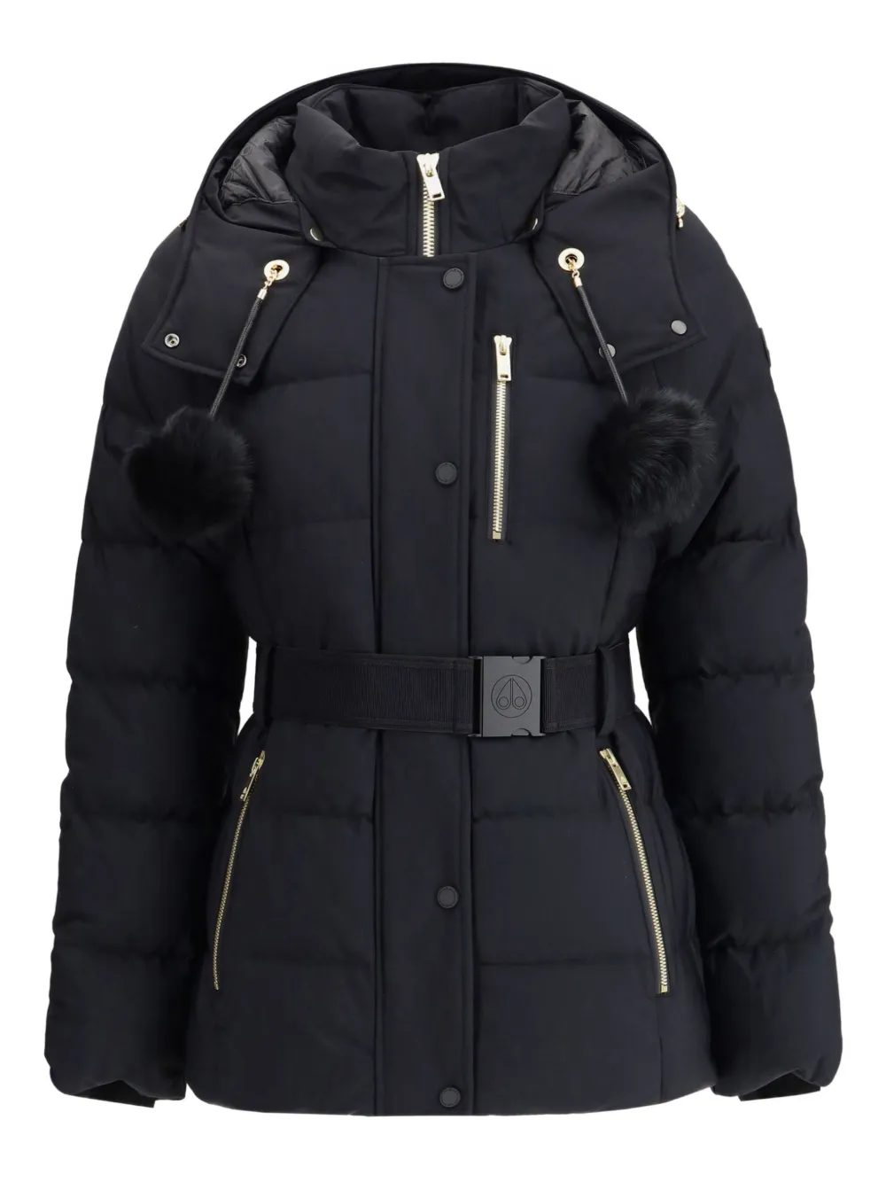Moose Knuckles Cambria belted buffer jacket | Black | Image 1
