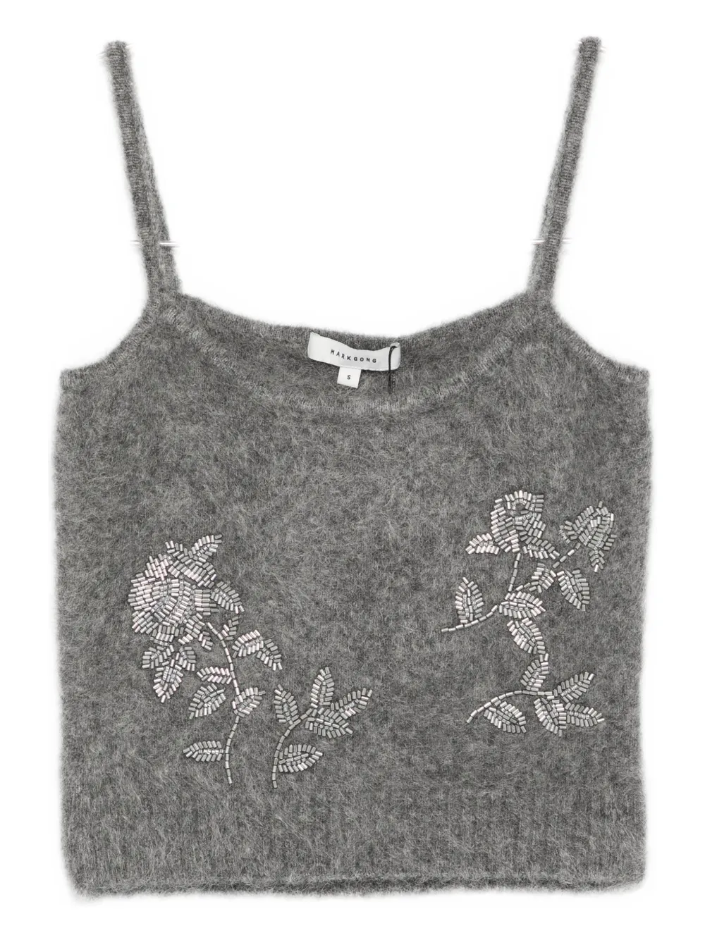 MARKGONG floral-embellished tank top | Grey | Image 1
