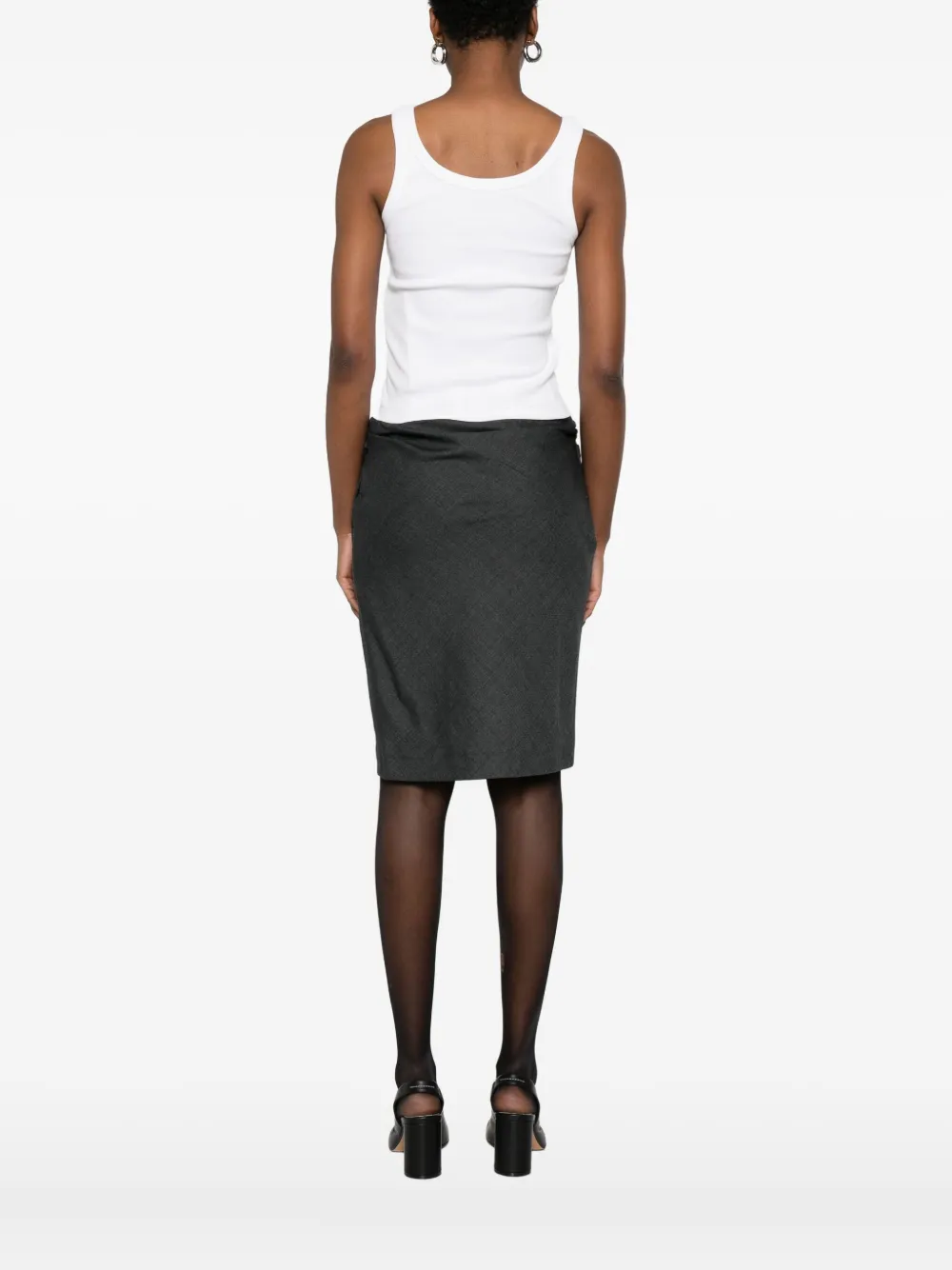 Markgong Square-neck Top In White