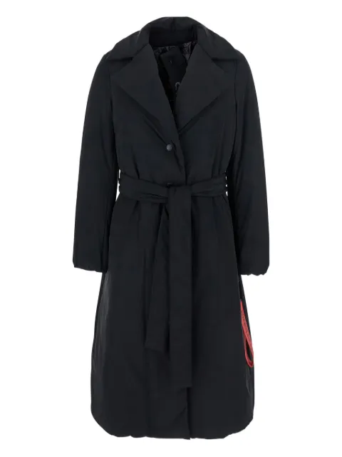 AFTER LABEL wide-lapel belted coat