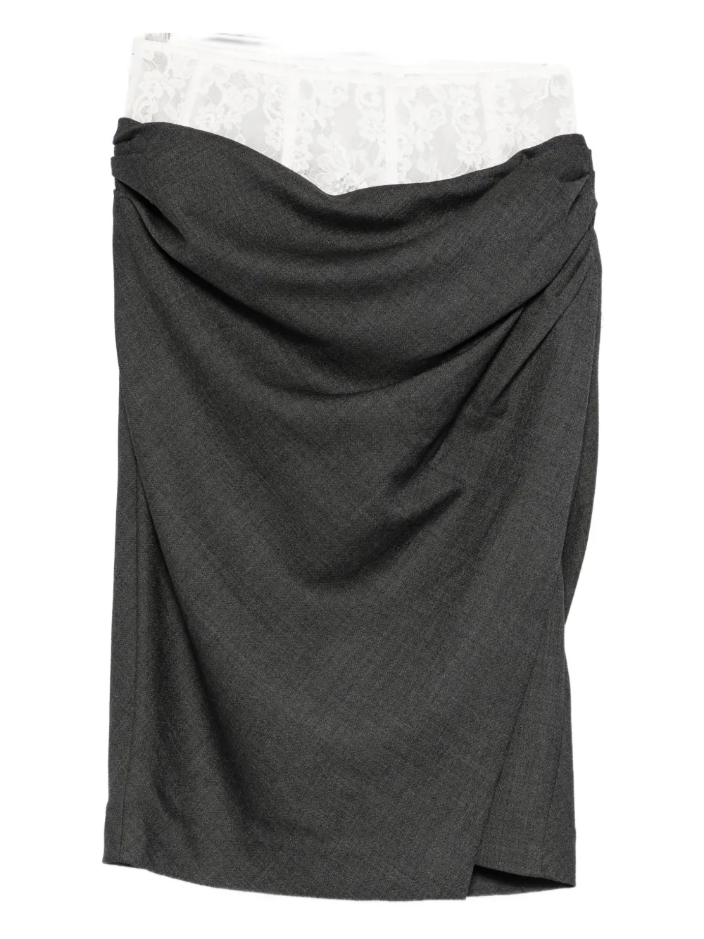 Markgong Lace-trim Skirt In Black