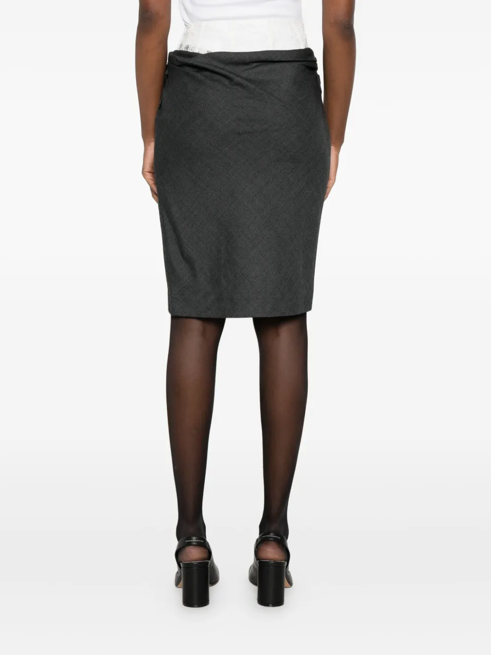 Markgong Lace-trim Skirt In Black