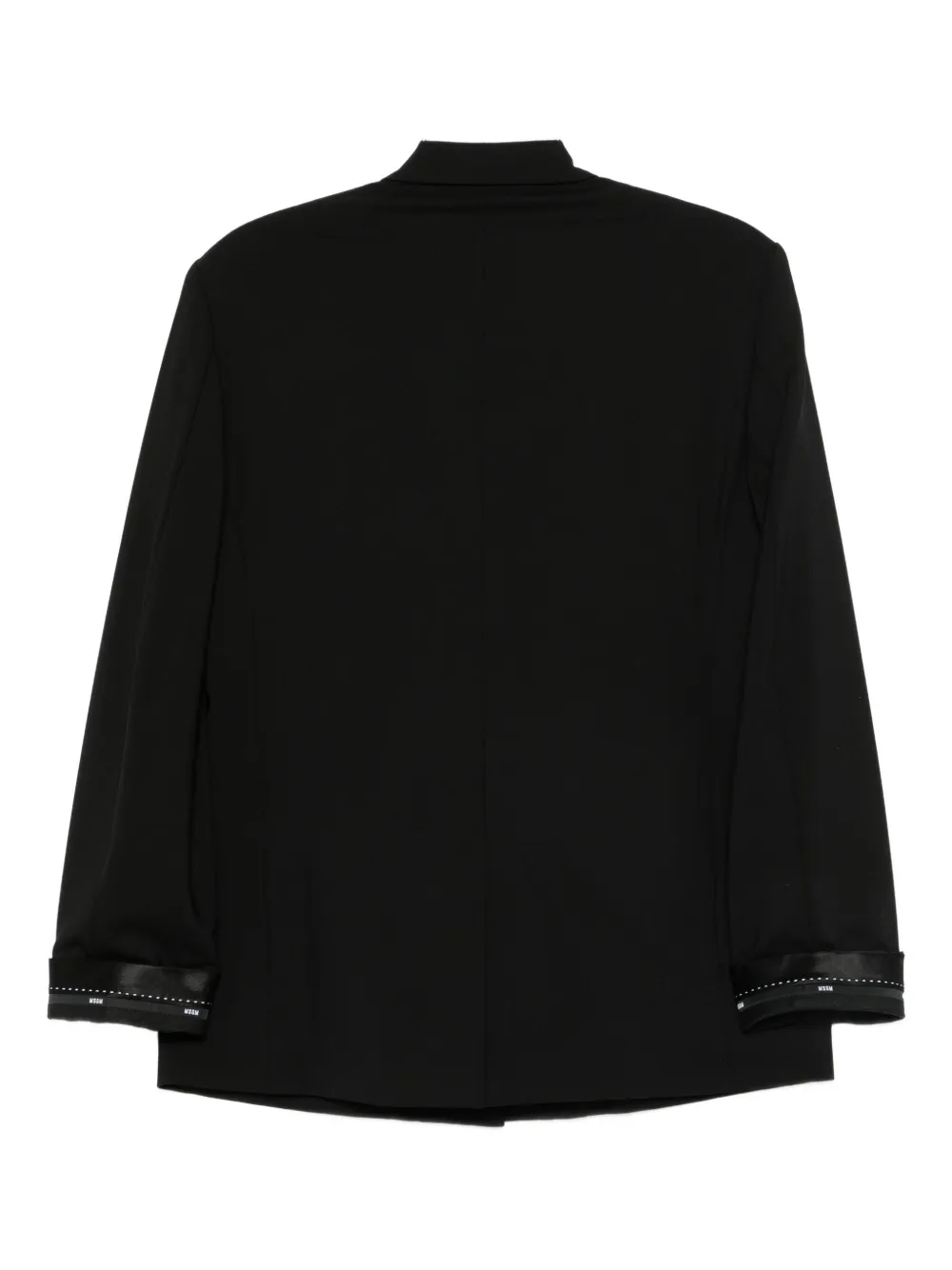 Msgm Buttoned Embellished-cuff Jacket In Black