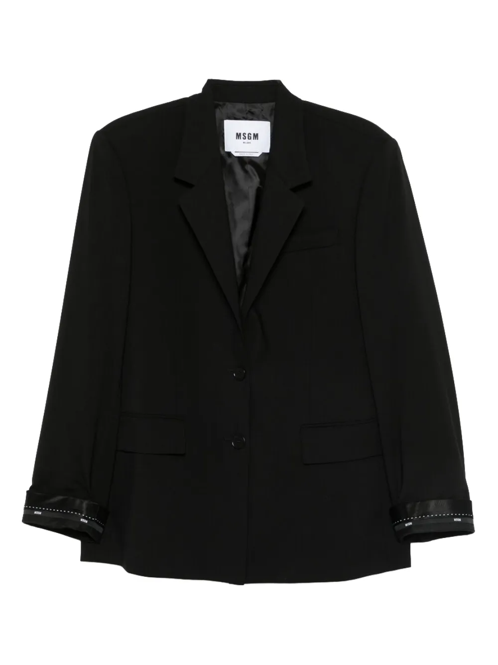 MSGM chamarra con detalles en los puños | negro | Image 1