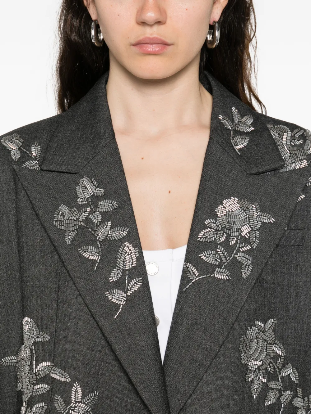 Markgong Floral-embellished Button Jacket In Multi