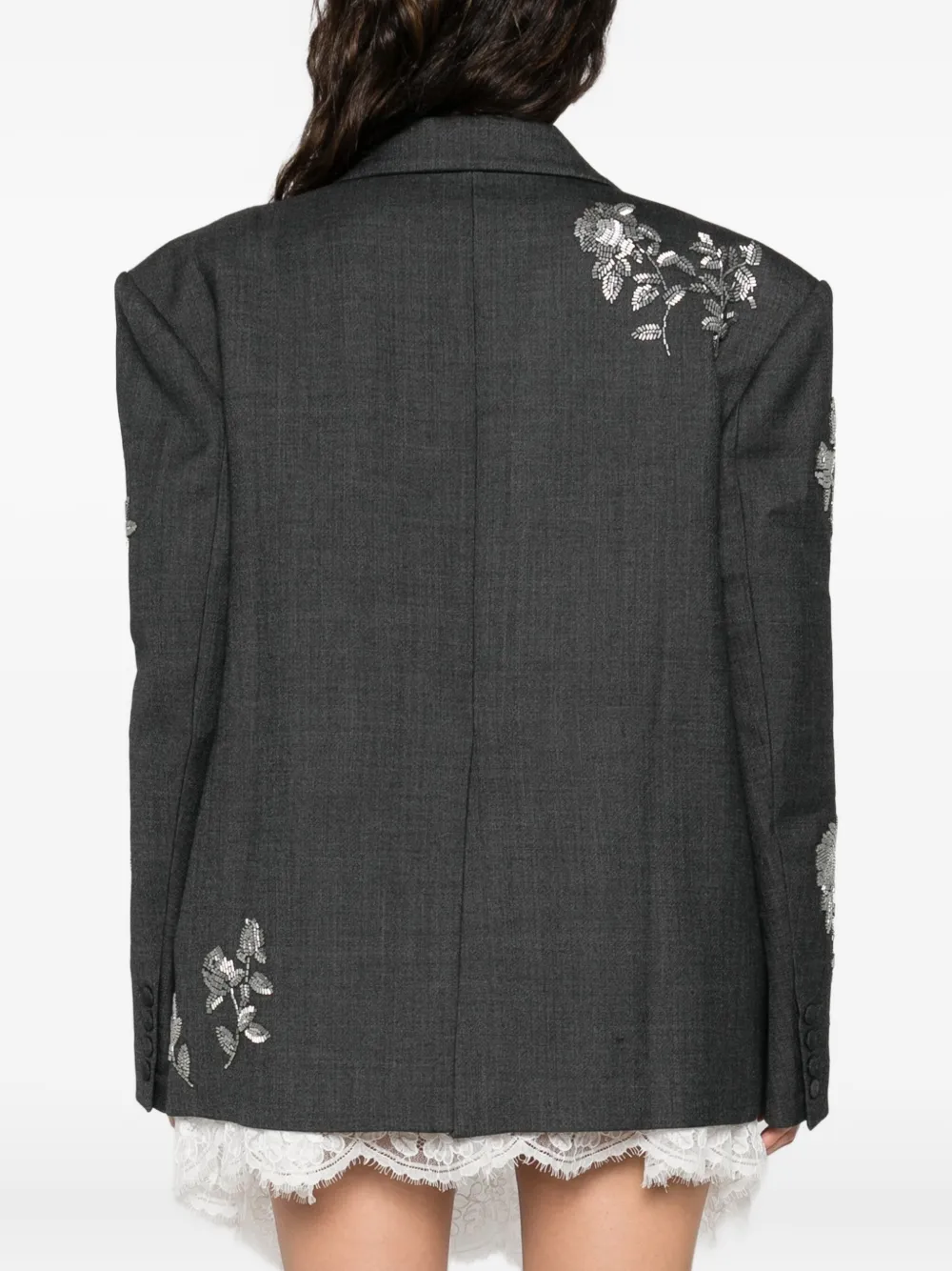 Markgong Floral-embellished Button Jacket In Multi