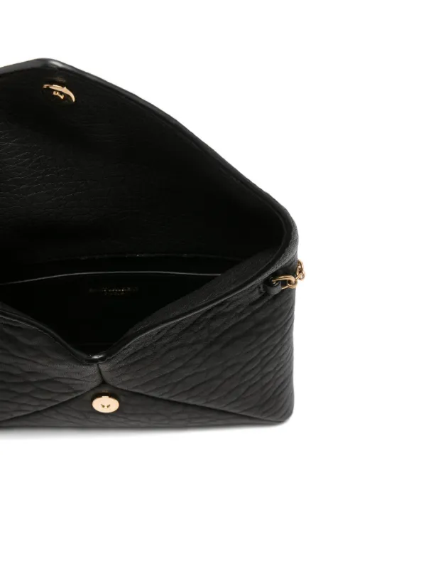Saint Laurent logo-plaque Shoulder Bag | Black | FARFETCH RO