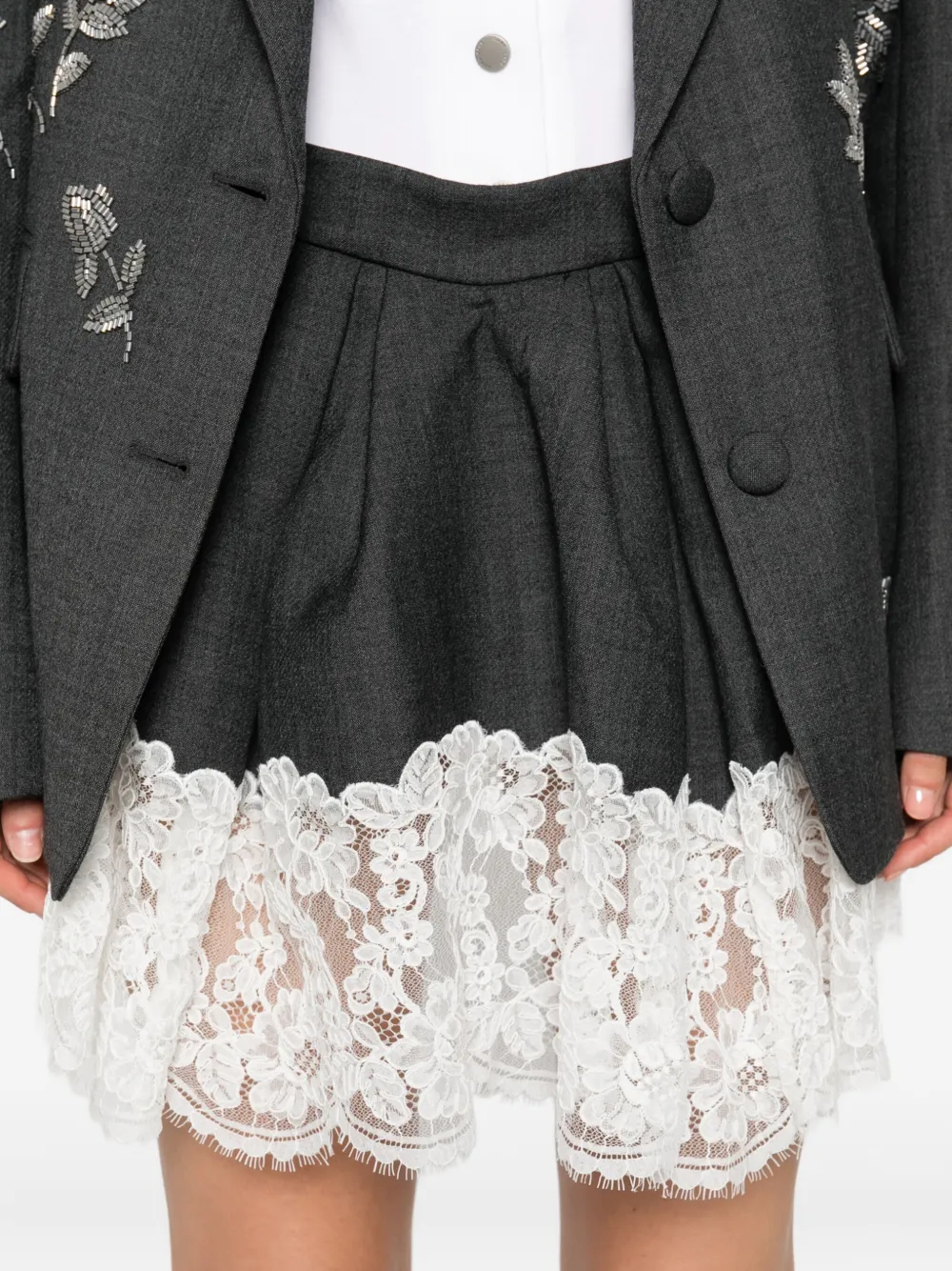 MARKGONG ok met kant Grijs