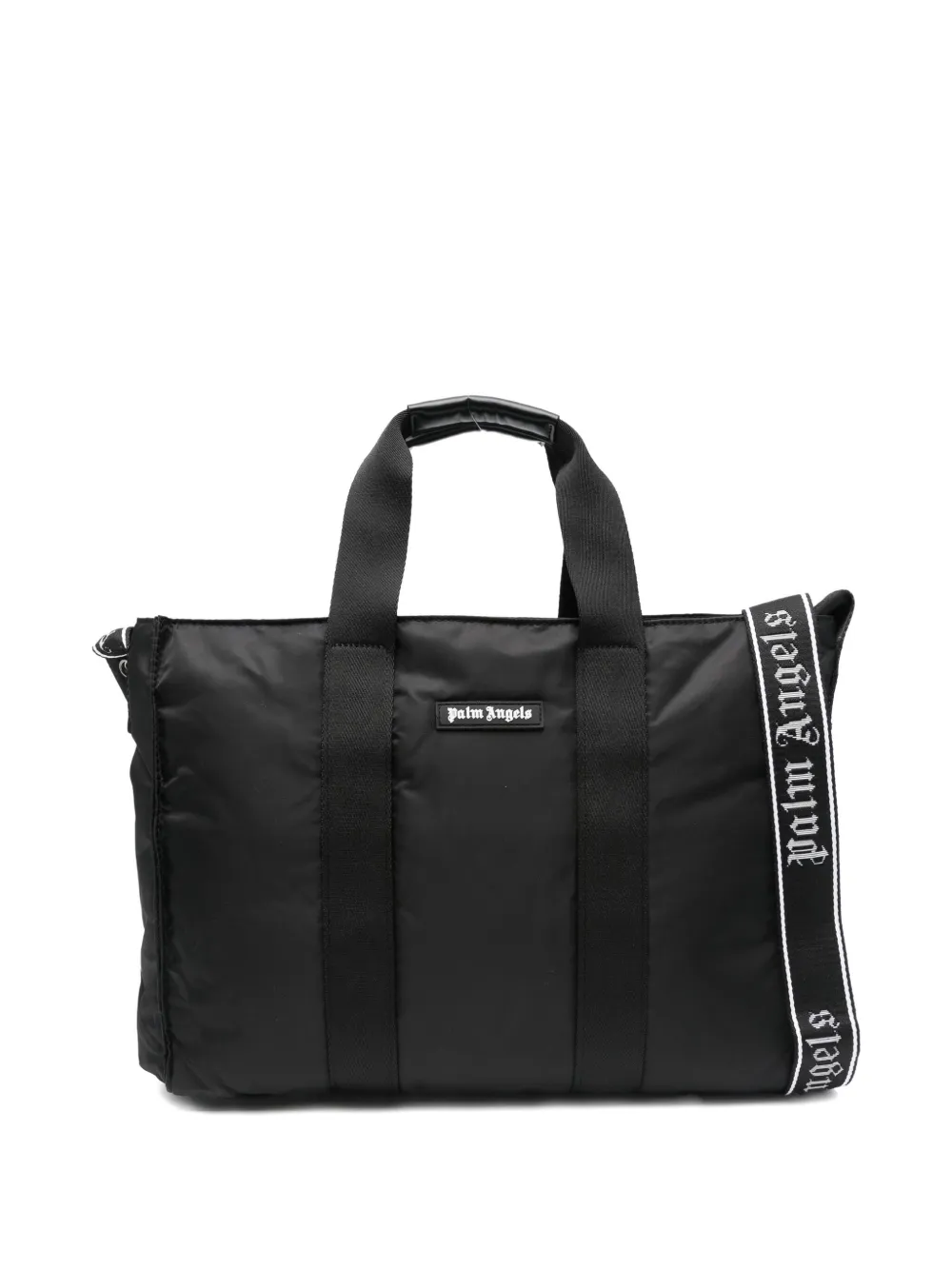 Palm Angels Kids logo-strap changing bag - ブラック Palm Angels Kids logo-strap changing bag - ブラック