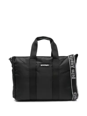 Palm Angels Kids logo-patch Changing Bag | Black | FARFETCH