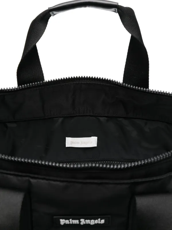 Palm Angels Kids logo-patch Changing Bag | Black | FARFETCH