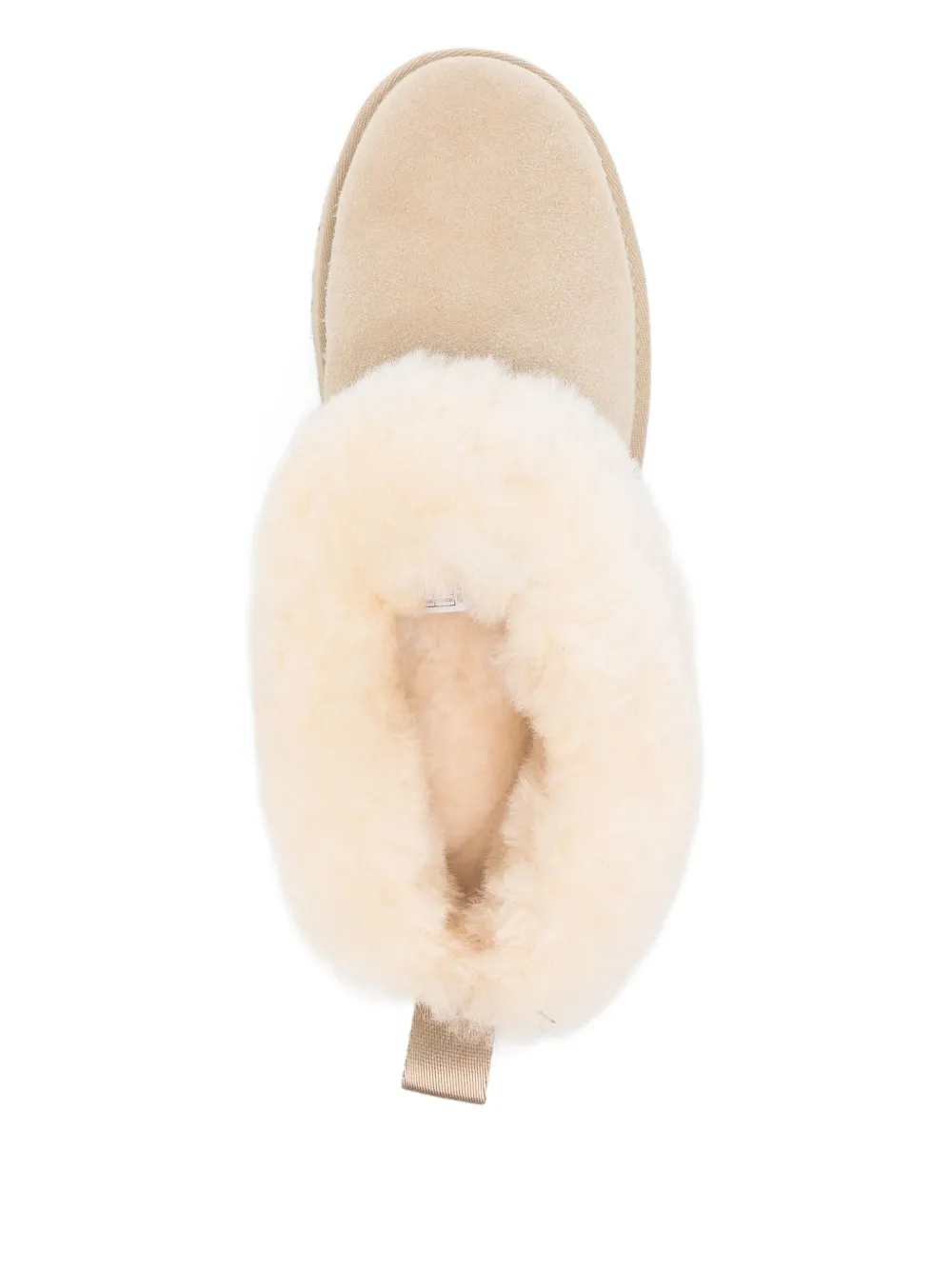 Ugg Shearling Platform Boots In Neutral