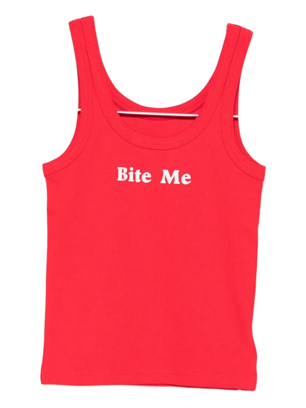 MARKGONG slogan-embroidered tank top | Red | Image 1